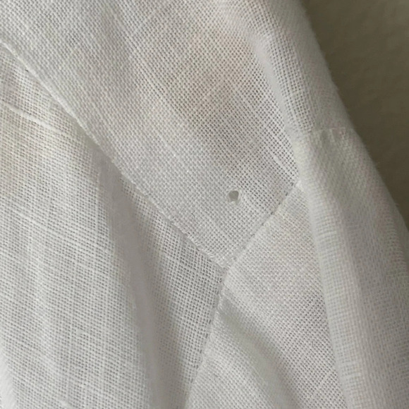 Eileen Fisher | Organic Handkerchief Linen Mandarin Collar Shirt, 1X - Picture 4 of 8